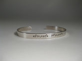Men's Sterling Silver Cuff w/ Latitude & Longitude, 6mm